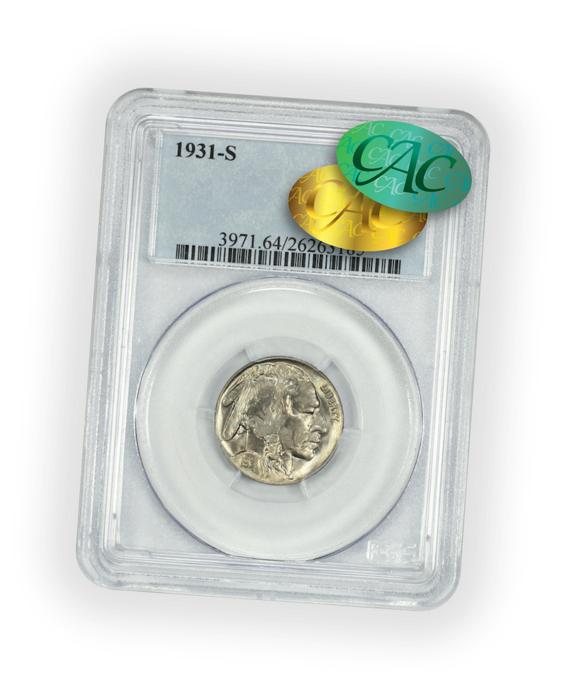 CAC Stickering Sample Coin Obverse